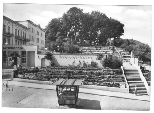 AK, Sellin Rügen, Partie an der Freilichtbühne, Zeitungskiosk, 1965