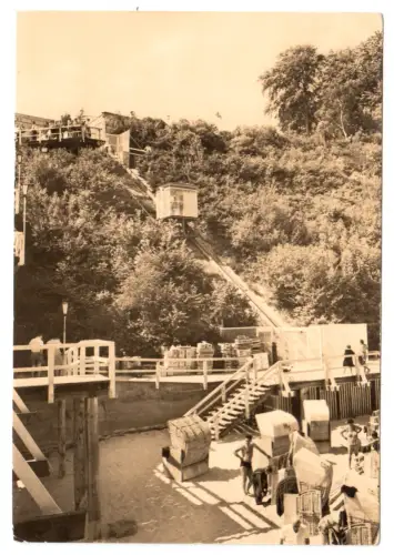 AK, Sellin Rügen, Fahrstuhl zum Strand, 1971