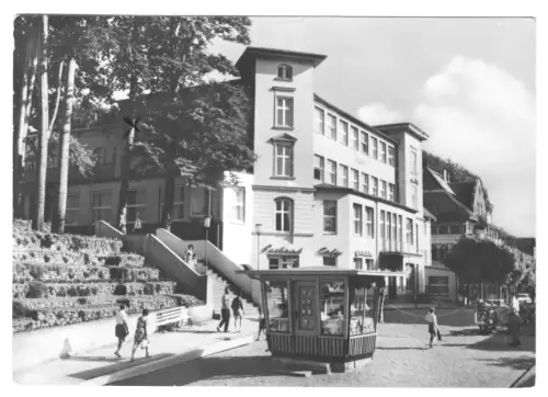 AK, Sellin Rügen, Ferienheim "Einheit", Zeitungskiosk, 1967