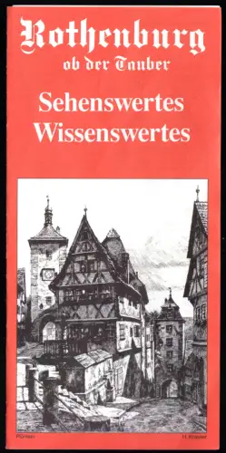 tour. Prospekt, Rothenburg ob der Tauber, Sehenswertes - Wissenswertes, 1993