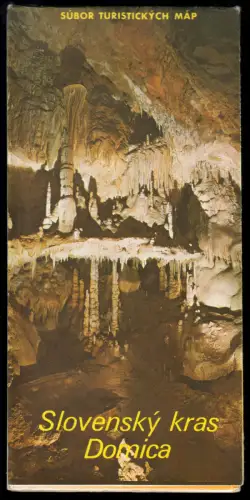 Touristenkarte, Slovensky kras, Domica, Slowakischer Karst, Domica-Höhle, 1975