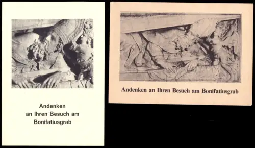 zwei Prospekte, Fulda, Andenken an Besuch am Bonifatiusgrab, 1967 bzw 1981