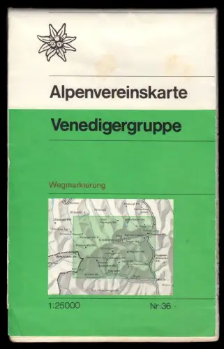 Wanderkarte, Alpenvereinskarte Nr. 36 - Venedigergruppe, 1980