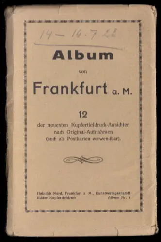 AK-Heft, Leporello, (12) AK, Frankfurt am Main, um 1928
