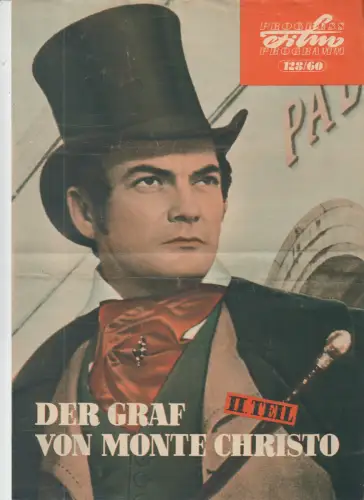 Progress Filmprogramm, Der Graf von Monte Christo, II. Teil, Jean Marrais, 1960