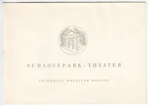 Berlin Steglitz, Schlosspark-Theater, Premieren-Einladung, Elektra, 20.2.1954