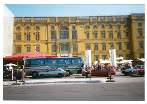 Color-Foto, Berlin Mitte, Stadtschloß als Planenfassade, um 1993