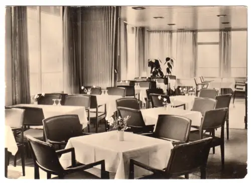 AK, Sassnitz Rügen, Saßnitz, MITROPA-Rügen-Hotel, Café, 1970
