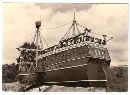 AK, Sassnitz Rügen, Saßnitz, OT Neu Mukran, Piratenschiff, Vers. 2, 1977