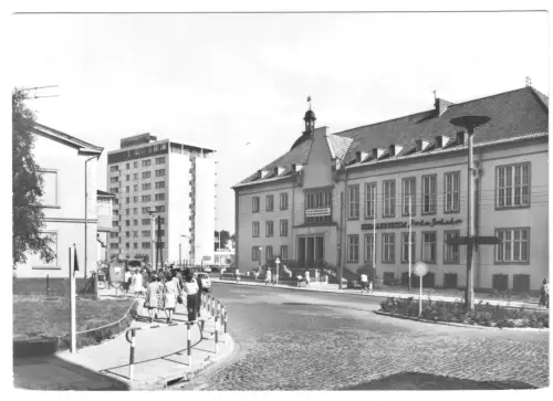 AK, Sassnitz Rügen, Saßnitz, Rügen-Hotel und Seemannsheim "John Schehr", 1982