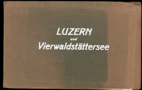 AK-Heft, Leporello, (12) AK, Luzern und Vierwaldstättersee, Schweiz, 1930er