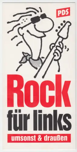 AK lang, Panoramakarte, Berlin Lichtenberg, Rock für Links, 2001