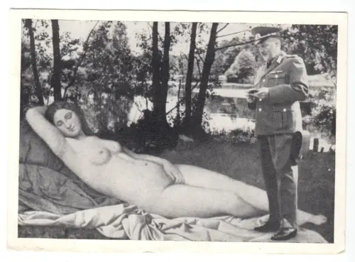 Fotodruck im Ansichtskartenformat, Collage, Humor, Polizei, DDR, um 1970