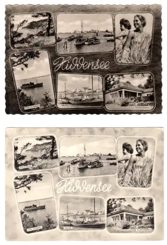AK, Insel Hiddensee, sechs Abb., zwei Hintergrundvarianten, 1963 bzw. 1967