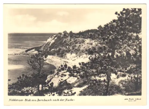 AK, Insel Hiddensee, Blick vom Dornbusch nach der Hucke, 1954