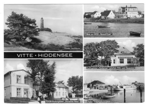 AK, Vitte Insel Hiddensee, fünf Abb., 1968