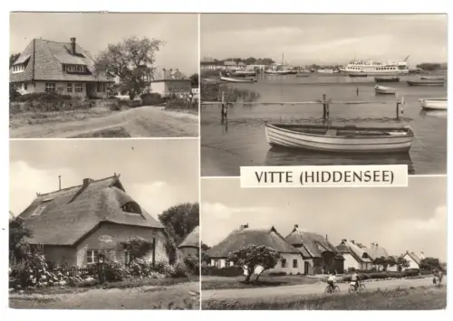 AK, Vitte Insel Hiddensee, vier Abb., u.a. Rat der Gemeinde, 1973