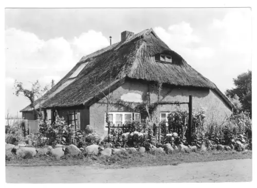 AK, Vitte Insel Hiddensee, Blaue Scheune, 1968