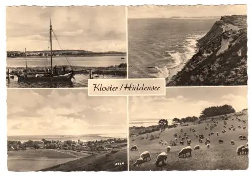 AK, Kloster Insel Hiddensee, vier Abb., 1959