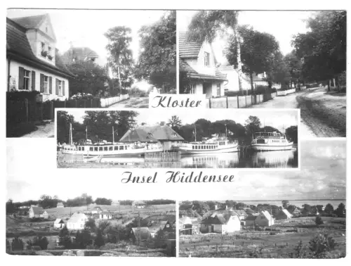 AK, Kloster Insel Hiddensee, fünf Abb., 1965