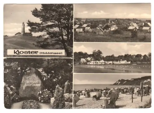 AK, Kloster Insel Hiddensee, fünf Abb., 1969