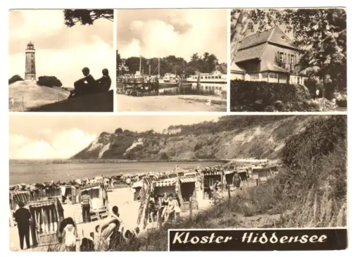AK, Kloster Insel Hiddensee, vier Abb., 1969