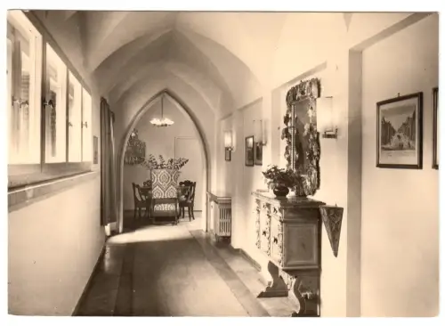 AK, Kloster Insel Hiddensee, Gerhart-Hauptmann-Gedächtnisstätte, Kreuzgang, 1965