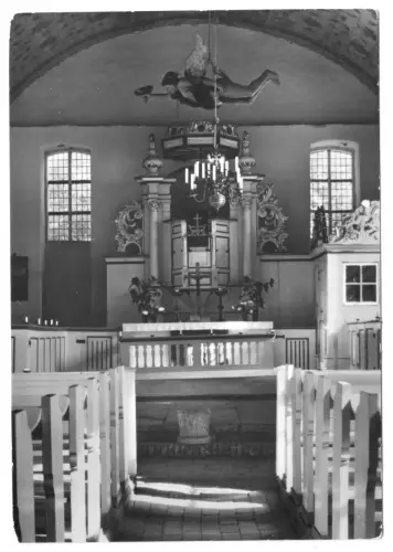 AK, Kloster Insel Hiddensee, Inselkirche, Innenansicht, 1984