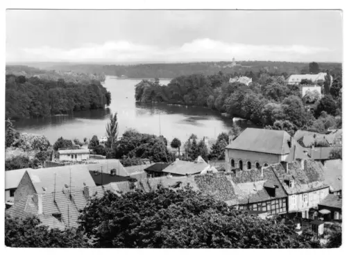 AK, Templin Uckermark, Teilansicht mit Stadtsee, 1972