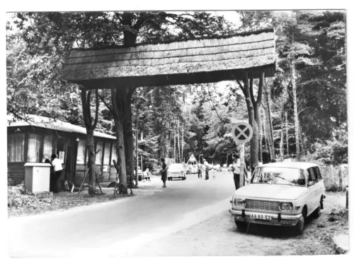 AK, Ostseebad Ückeritz Kr. Wolgast, Zeltplatzeinfahrt, 1981