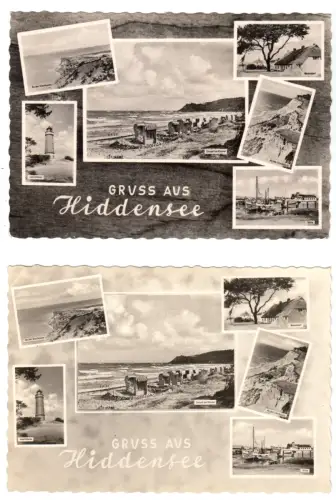 AK, Insel Hiddensee, sechs Abb., zwei Hintergrundvarianten, 1962 bzw. 1965
