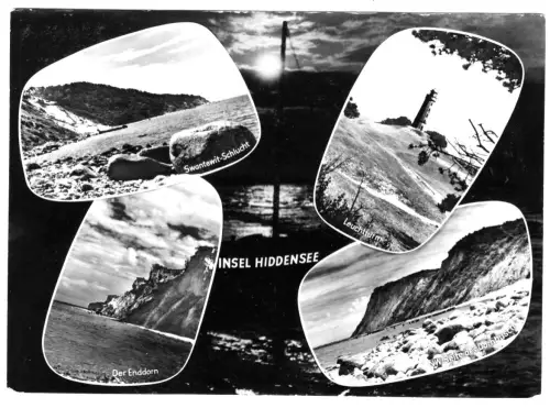 AK, Insel Hiddensee, fünf Abb., gestaltet, 1965