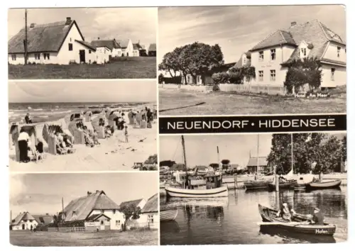 AK, Neuendorf Insel Hiddensee, fünf Abb., 1978