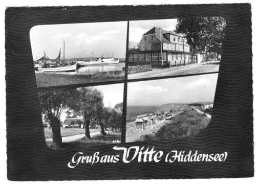 AK, Vitte Insel Hiddensee, vier Abb., gestaltet, 1962