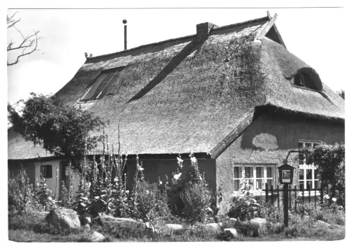 AK, Vitte Insel Hiddensee, Blaue Scheune, 1981