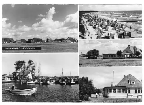 AK, Neuendorf Insel Hiddensee, fünf Abb., 1986