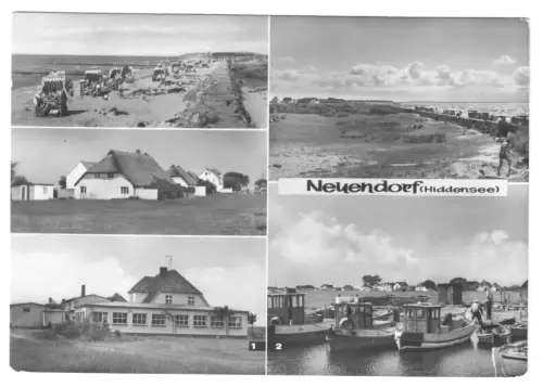 AK, Neuendorf Insel Hiddensee, fünf Abb., 1973