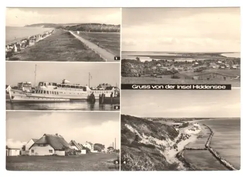 AK, Insel Hiddensee, fünf Abb., u.a. MS Deutsch-Sowjetische-Freundschaft, 1969