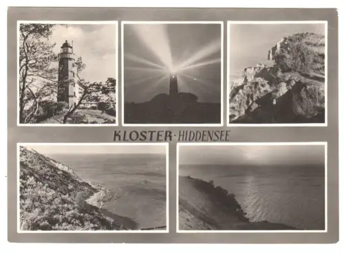 AK, Kloster Insel Hiddensee, fünf Abb., gestaltet, 1966