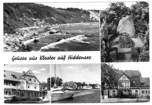 AK, Kloster Insel Hiddensee, fünf Abb., 1984