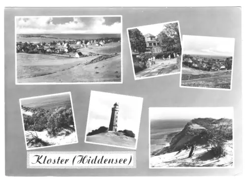 AK, Kloster Insel Hiddensee, sechs Abb., gestaltet, 1966