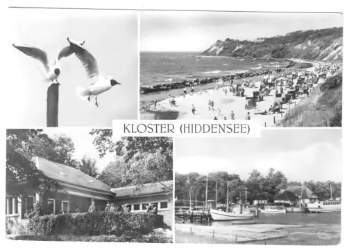 AK, Kloster Insel Hiddensee, vier Abb., 1983