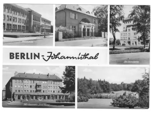 AK, Berlin-Johannisthal, fünf Abb., u.a. Standesamt, 1965
