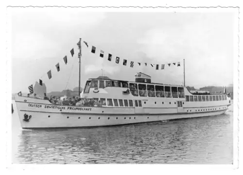AK, Weiße Flotte Stralsund, MS "Deutsch-Sowjetische Freundschaft", 1958