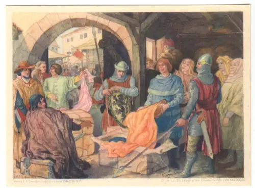 AK, Leipzig, Leipziger Frühjahrsmesse 1956, früher DDR-Farbdruck, 1956