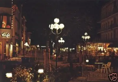AK, Bad Wörishofen, Kurpromenade, Nachtansicht, 1980