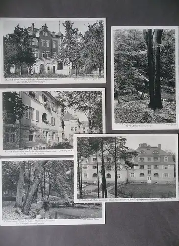 5 Ansichtskarte Dresden-Bühlau Hedrich-Greß-Heim Gebäude Gesellschaftshaus Park ca. 1920
