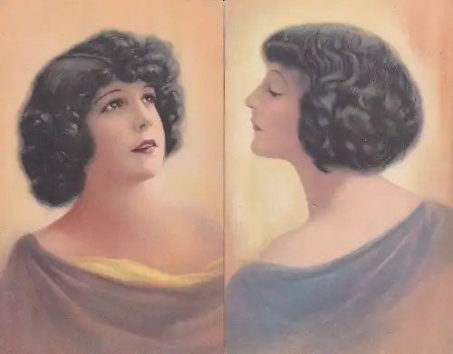 2 Ansichtskarte Künstlerkarten Porträts Frauen Damen Schönheiten ca. 1920