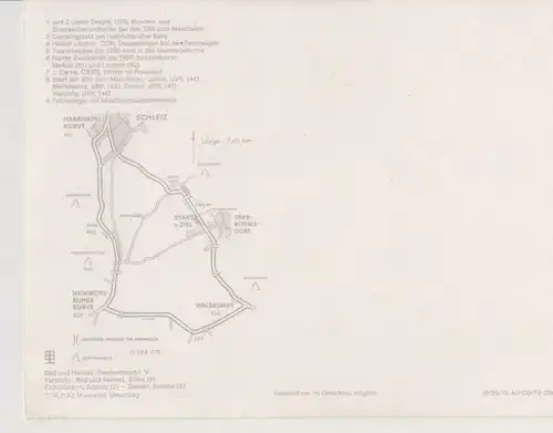 Ansichtskarte Schleizer Dreieck Mehrbildkarte Großformat ca. A5 1979