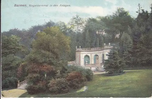 Ansichtskarte Barmen Wuppertal Ringeldenkmal 1910